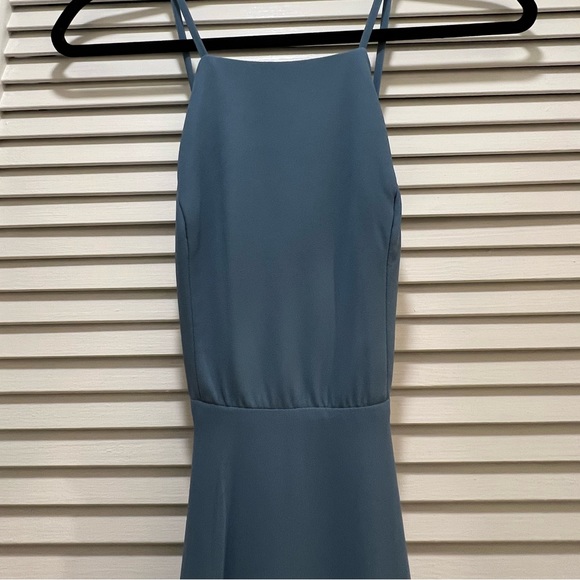 Lulu’s XS dark blue grey bridesmaid or wedding dress. - Picture 2 of 5